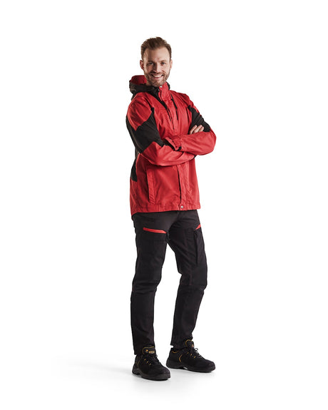 Blaklader Service Trousers with Stretch 1456  #colour_black-red