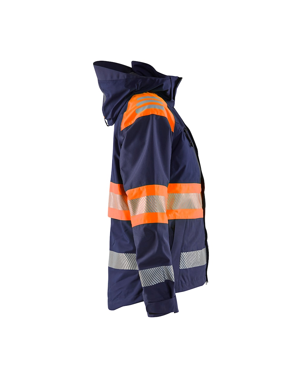 Blaklader Women's Shell Jacket Hi-Vis 4430 #colour_navy-blue-orange