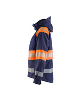 Blaklader Women's Shell Jacket Hi-Vis 4430 #colour_navy-blue-orange