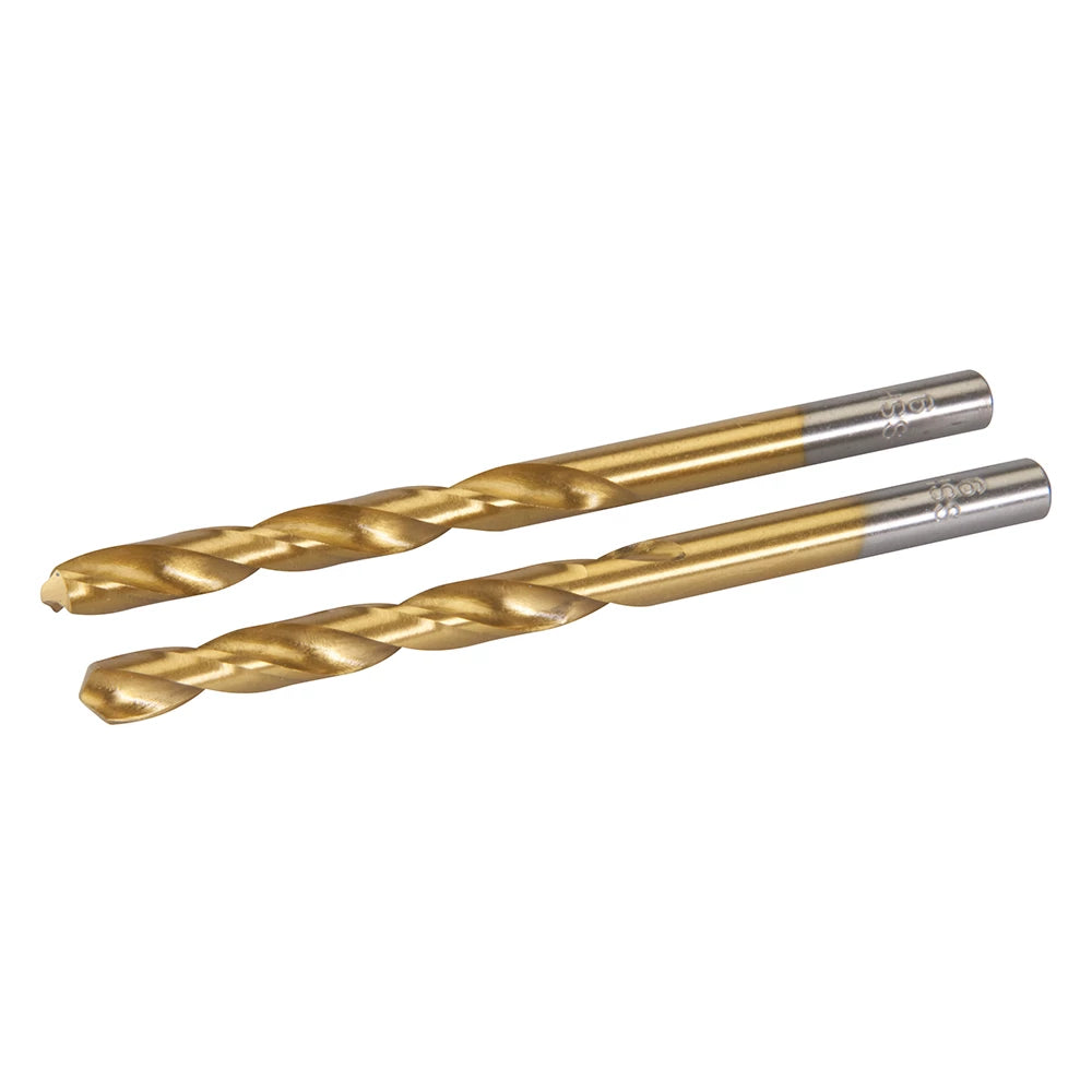 Silverline HSS Titanium-Coated Drill Bits 2Pk