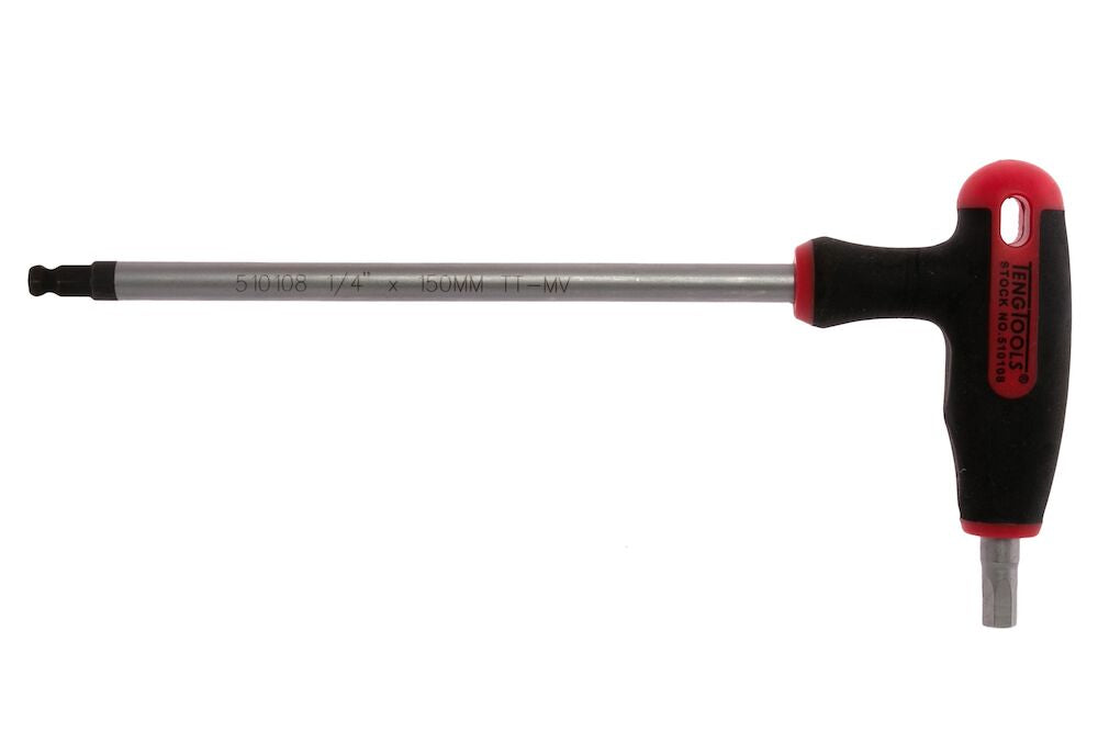 Teng Tools T Handle Ball Point Hex Key AF 1/4"