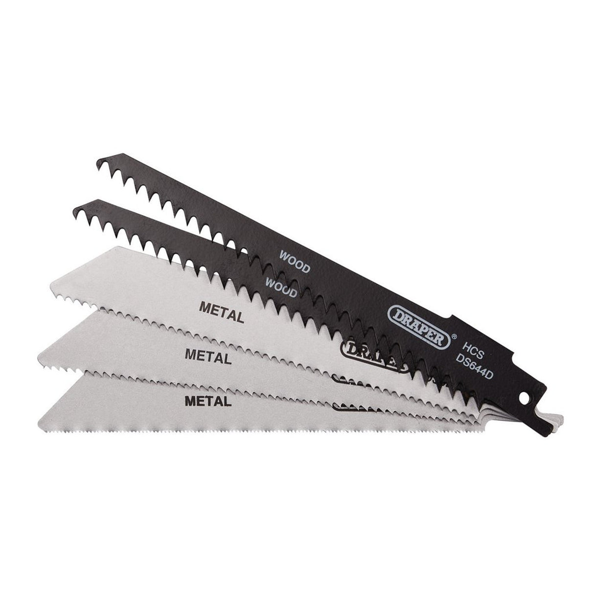 Draper Tools Assorted Reciprocating Saw Blades For Multi-Purpose Cutting, 150mm (Pack Of 5)