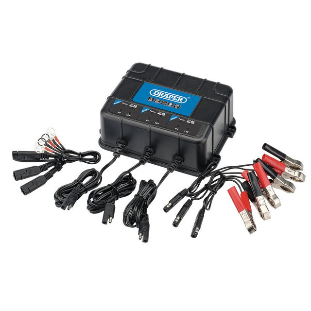 Draper Tools 6/12V 3 Bank Charger Station