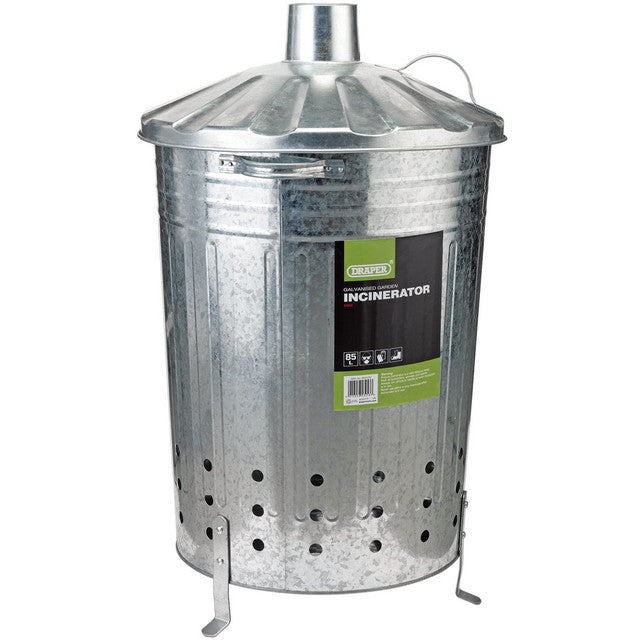 Draper Tools Galvanised Garden Incinerator, 85L