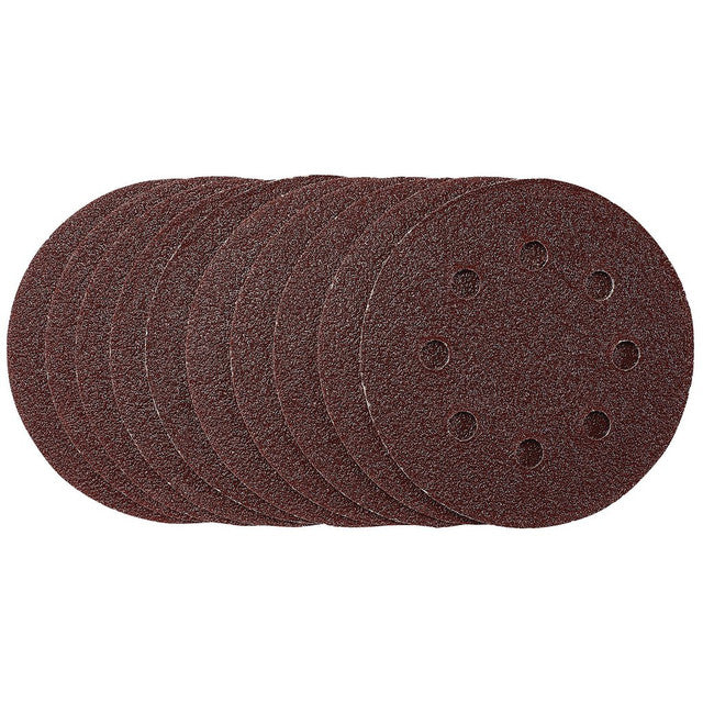 Draper Tools Sanding Discs, 115mm, 40 Grit, Hook & Loop (Pack Of 10)