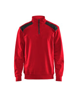 Blaklader Half-Zip 2-Tone Sweatshirt 3353 - Red/Black