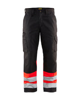 Blaklader Hi-Vis Trousers 1564 - Black/Hi-Vis Red