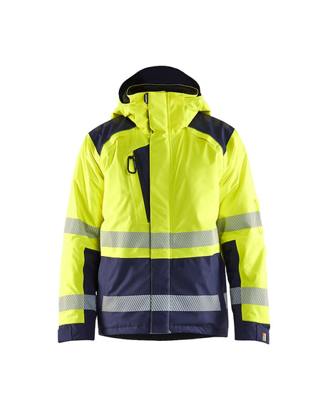 Blaklader Winter Jacket Hi-Vis 4455 #colour_hi-vis-yellow-navy-blue