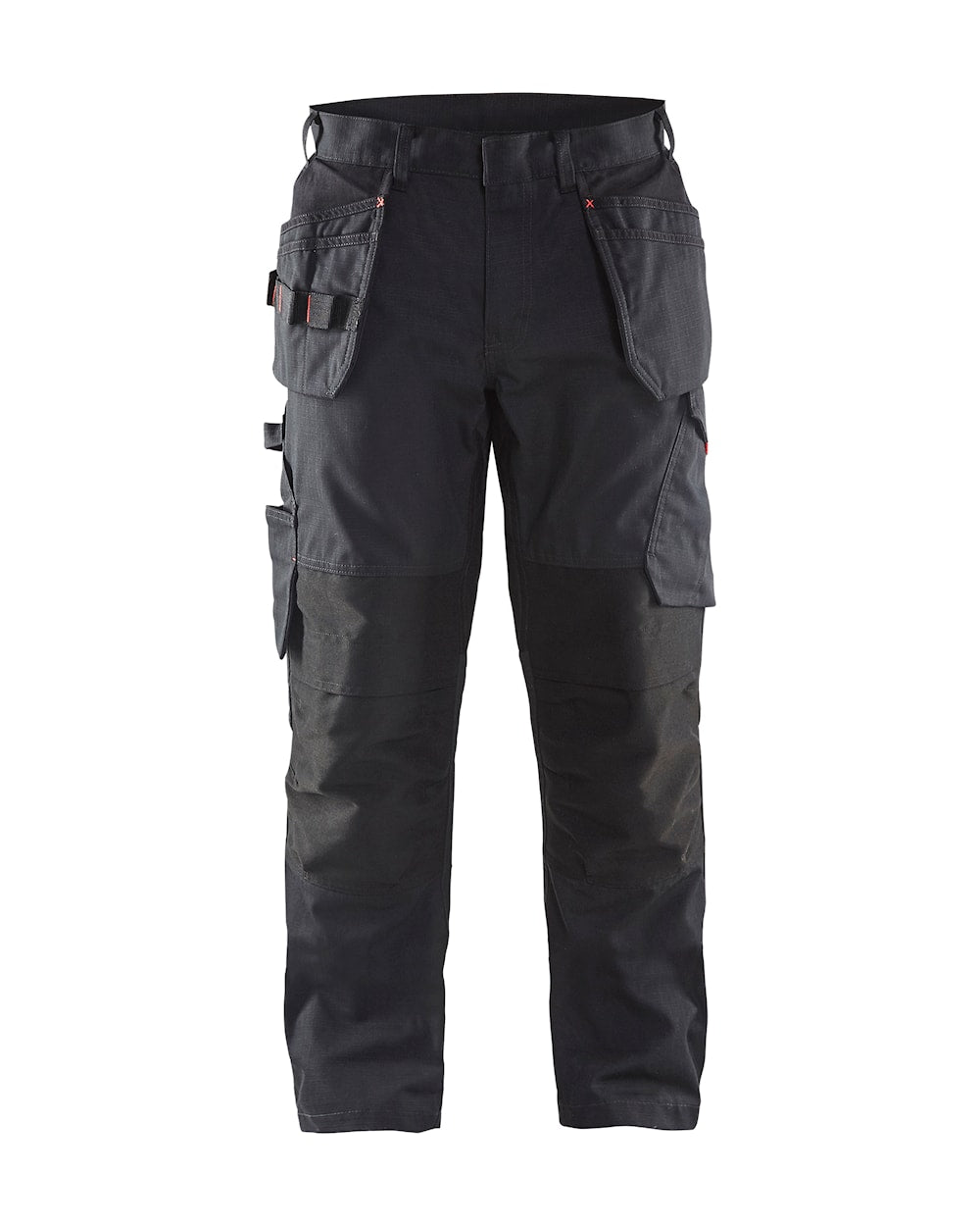 Blaklader Service Trousers with Stretch And Nail Pockets 1496 #colour_black-red