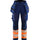 Blaklader Softshell Hi-Vis Trousers Women 7114 #colour_navy-blue-orange