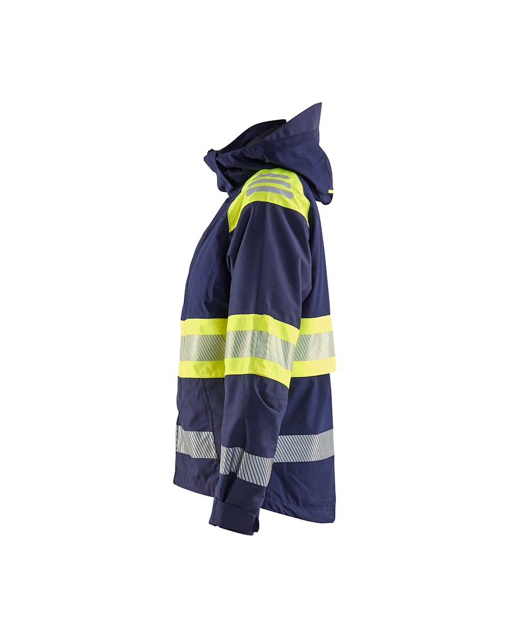 Blaklader Women's Shell Jacket Hi-Vis 4430 #colour_navy-blue-hi-vis-yellow