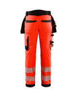 Blaklader Softshell Hi-Vis Trousers 1820 #colour_red-hi-vis-black