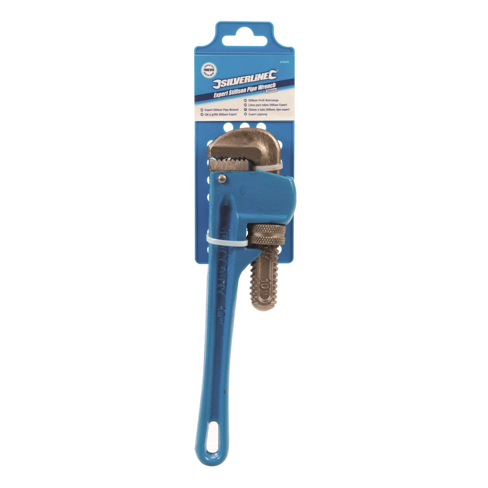 Silverline Expert Stillson Pipe Wrench - Length 250mm/Jaw 45mm