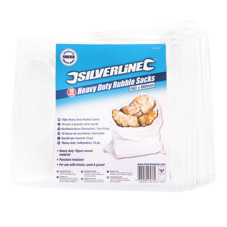 Silverline Heavy Duty Rubble Sacks 10Pk