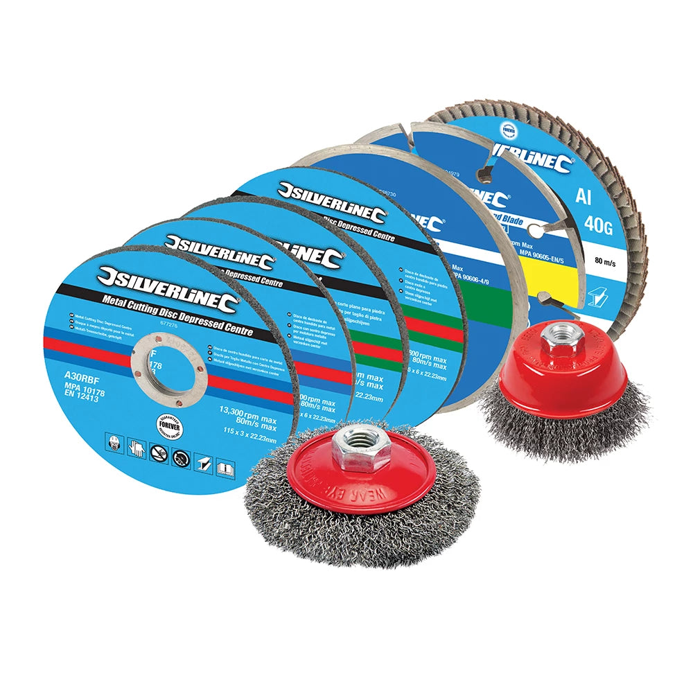 Silverline Cutting & Grinding Discs Kit 12Pce