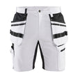 Blaklader Painter Shorts with Stretch X1900 1911 #colour_white-black