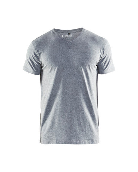 Blaklader T-Shirt, V-Neck 3360 #colour_grey-melange