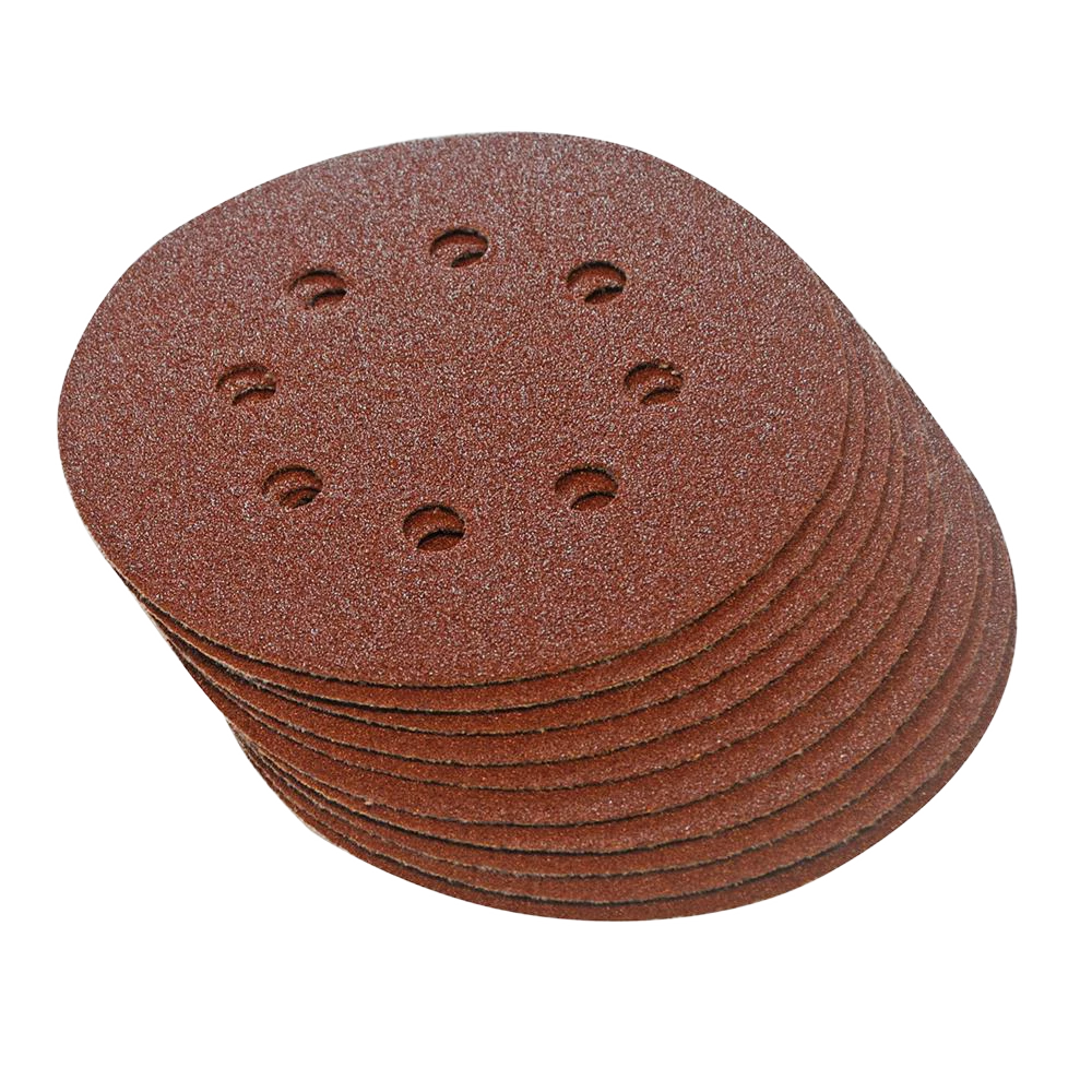 Silverline Hook & Loop Discs Punched 125mm 10Pk - 60 Grit