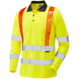 Leo Workwear BICKLETON Leo EcoViz Performance Sleeved Polo Shirt with Red
