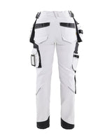 Blaklader Women's Painter Trousers 4-Way Stretch 7179 #colour_white-dark-grey