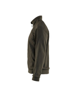 Blaklader Sweatshirt with Full Zip 3362 #colour_dark-olive-green-black