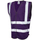 Leo Workwear PILTON Leo EcoViz Reflective Waistcoat - Purple