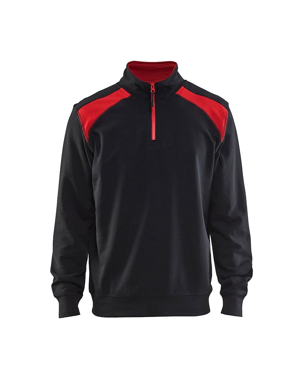 Blaklader Half-Zip 2-Tone Sweatshirt 3353 - Black/Red