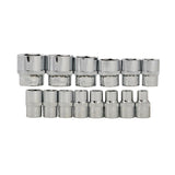 Silverline Socket Wrench Set 1/2" Drive Metric 21Pce