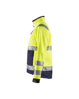 Blaklader Women's Hi-Vis Softshell Jacket 4902 #colour_hi-vis-yellow-navy-blue