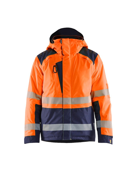 Blaklader Winter Jacket Hi-Vis 4455 #colour_orange-navy-blue