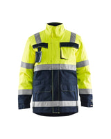 Blaklader Multinorm Winter Parka 4468 #colour_hi-vis-yellow-navy-blue