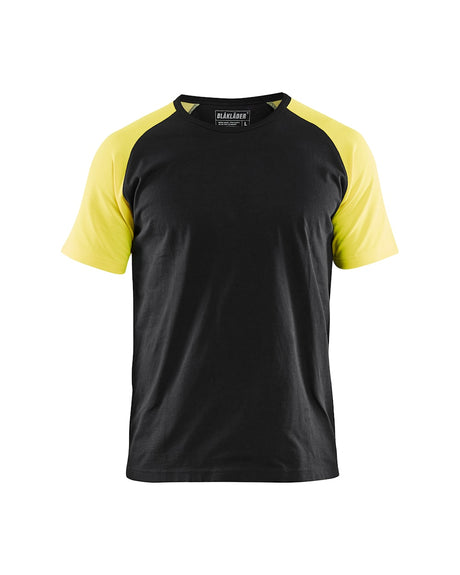 Blaklader T-Shirt 3515 #colour_black-hi-vis-yellow