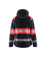 Blaklader Women's Shell Jacket Hi-Vis 4430 #colour_black-red-hi-vis