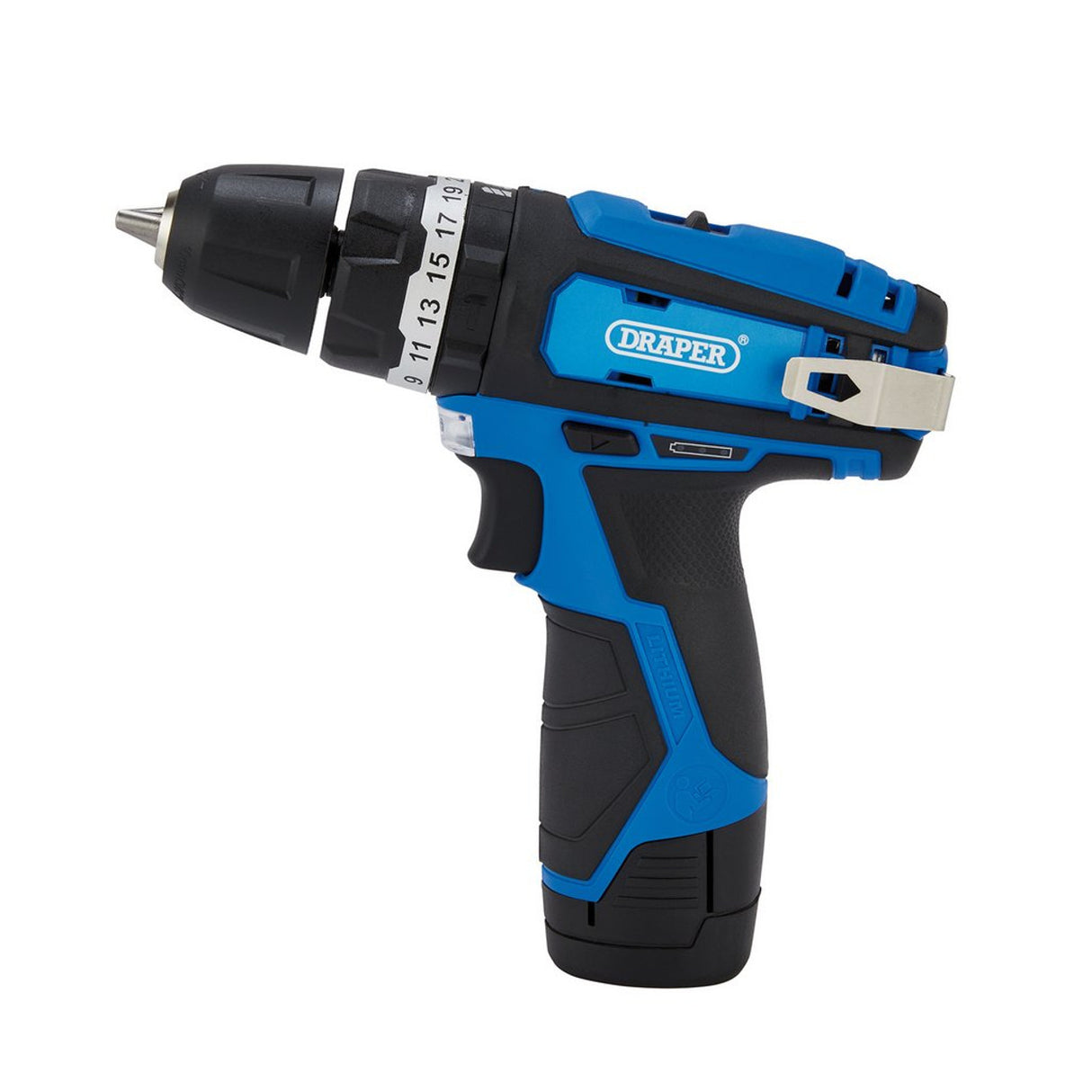 Draper Tools 12V Combi Drill, 1 x 1.5Ah Battery, 1 x Fast Charger