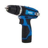 Draper Tools 12V Combi Drill & Impact Driver, 2 x 1.5Ah Batteries, 1 x Fast Charger