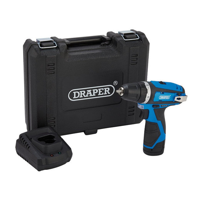 Draper Tools 12V Drill Driver, 1 x 1.5Ah Battery, 1 x Fast Charger