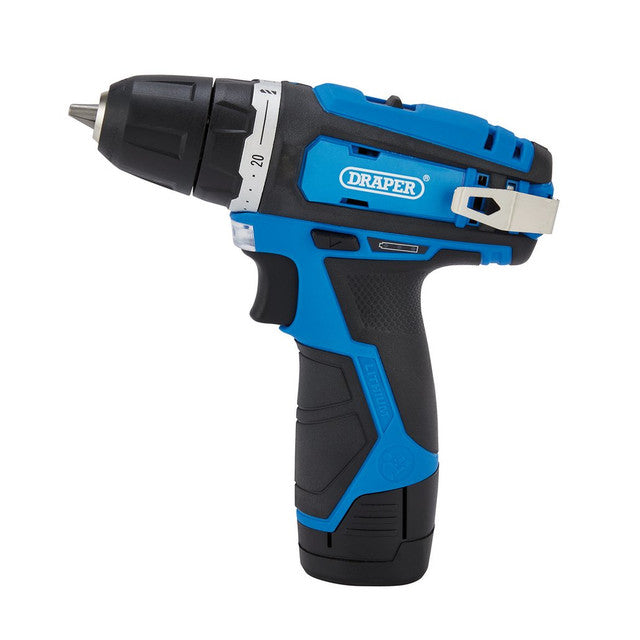 Draper Tools 12V Drill Driver, 1 x 1.5Ah Battery, 1 x Fast Charger