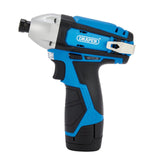 Draper Tools 12V Impact Driver, 1/4" Hex., 1 x 1.5Ah Battery, 1 x Fast Charger