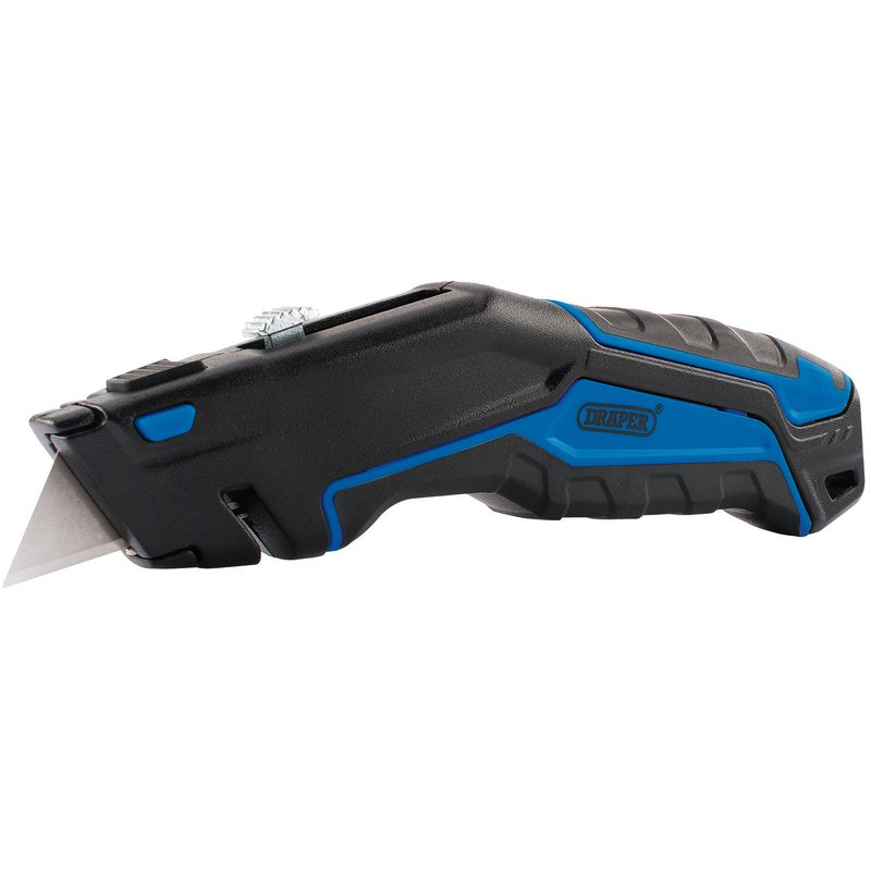Draper Tools Retractable Trimming Knife with Blade Storage and x 3 Blades