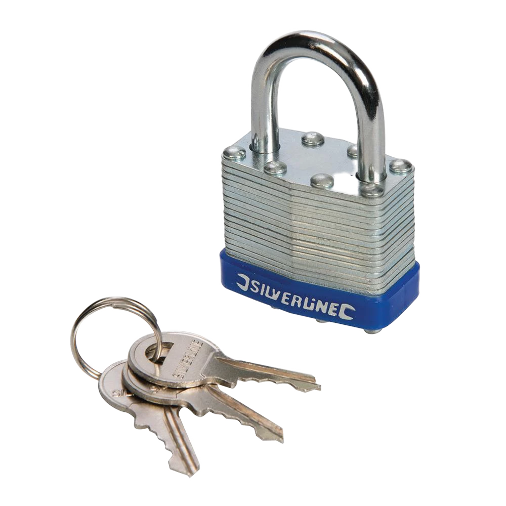 Silverline Laminated Padlock