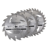 Silverline TCT Circular Saw Blades 16, 24, 30T 3Pk