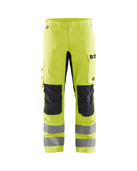 Blaklader Trousers Multinorm Inherent with Stretch 1788 #colour_hi-vis-yellow-navy-blue