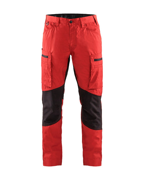 Blaklader Service Trousers with Stretch 14591845 #colour_red-black