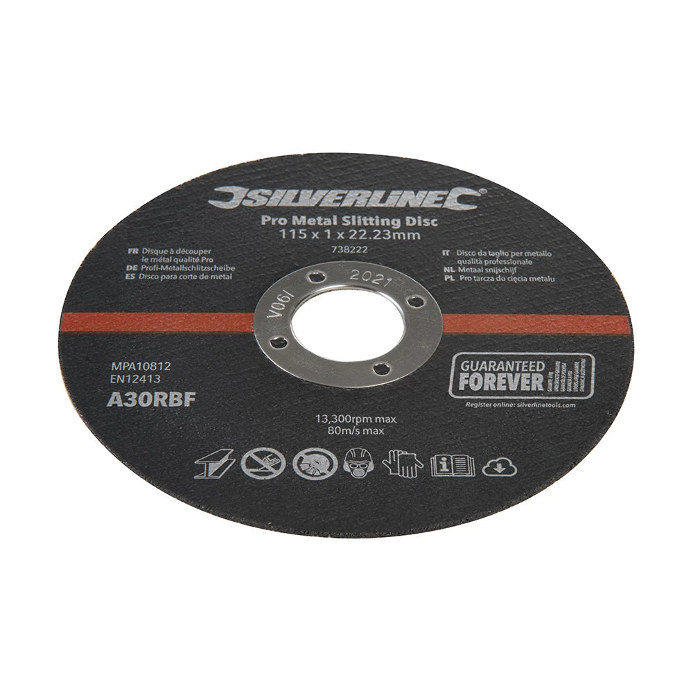 Silverline Pro Metal Slitting Disc 10Pk