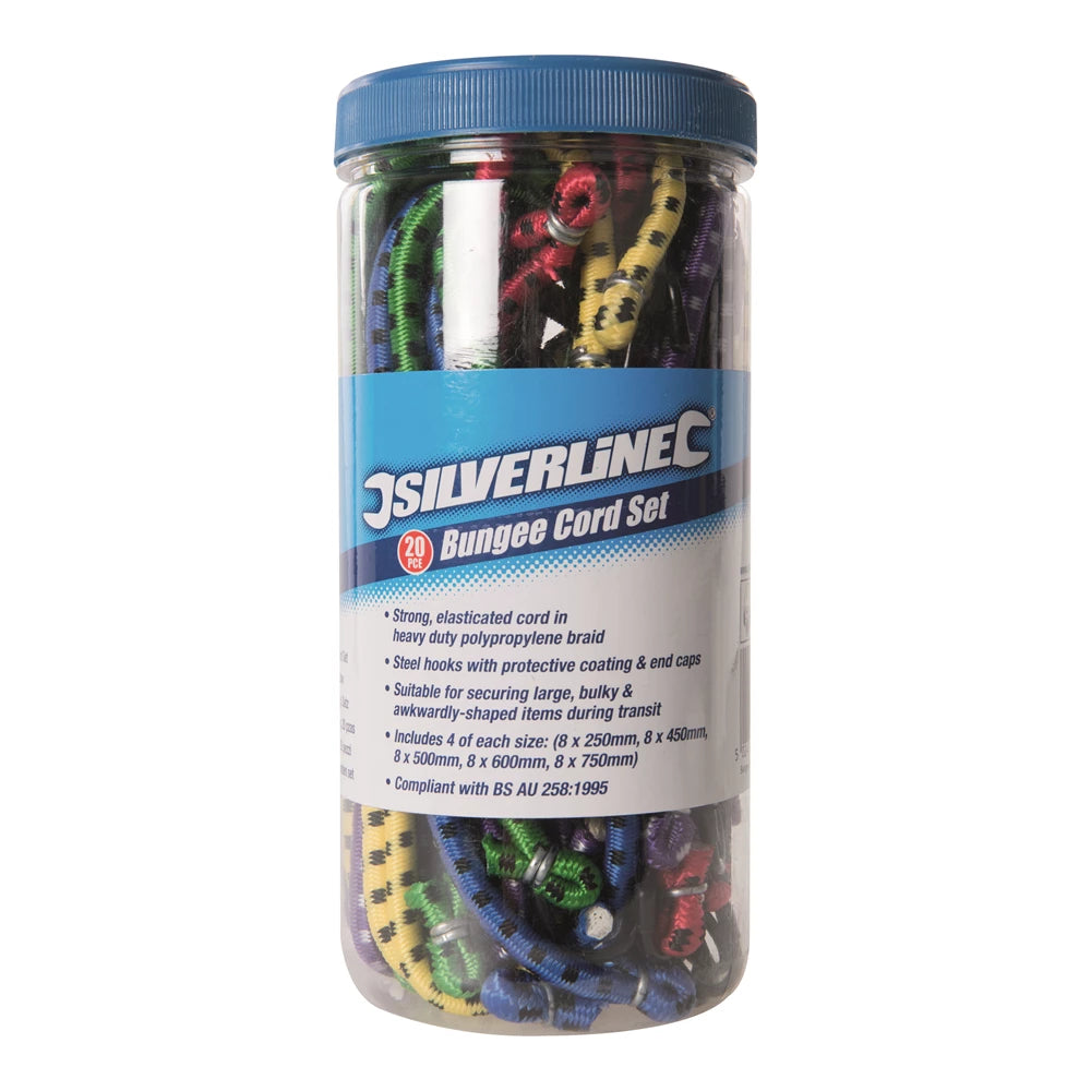 Silverline Bungee Cord Set 20Pce