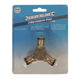 Silverline 3-Way Connector Brass