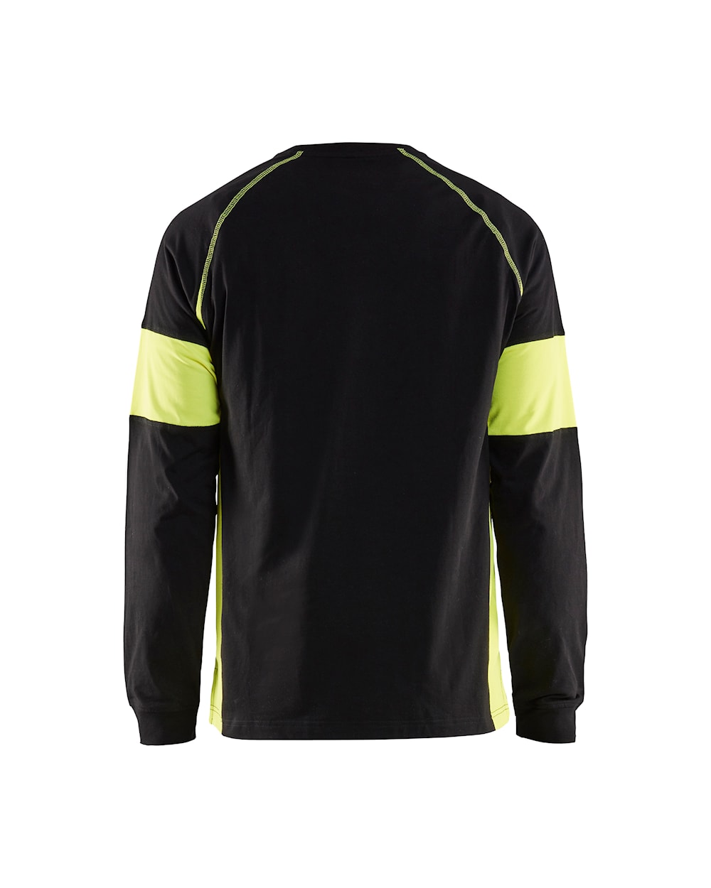 Blaklader Long Sleeved T-Shirt 3520 #colour_black-hi-vis-yellow