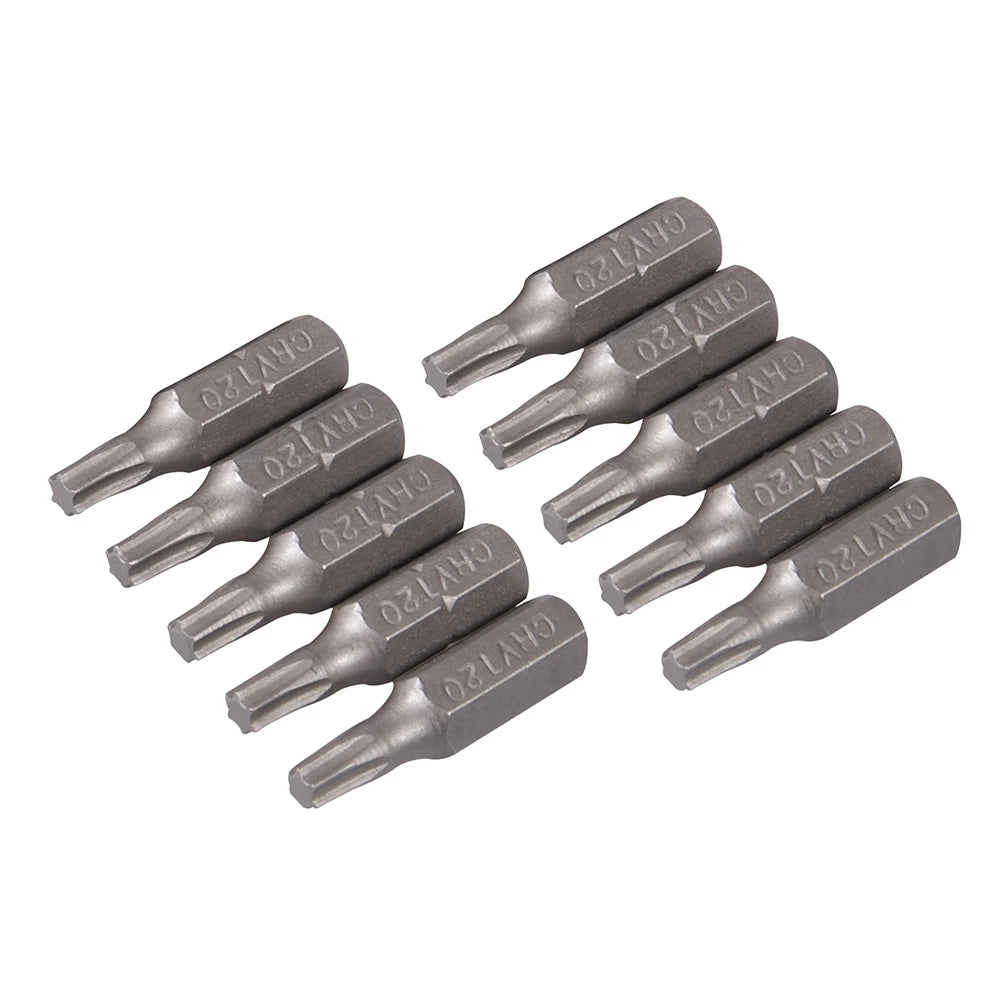 Silverline T20 Cr-V Screwdriver Bits 10Pk