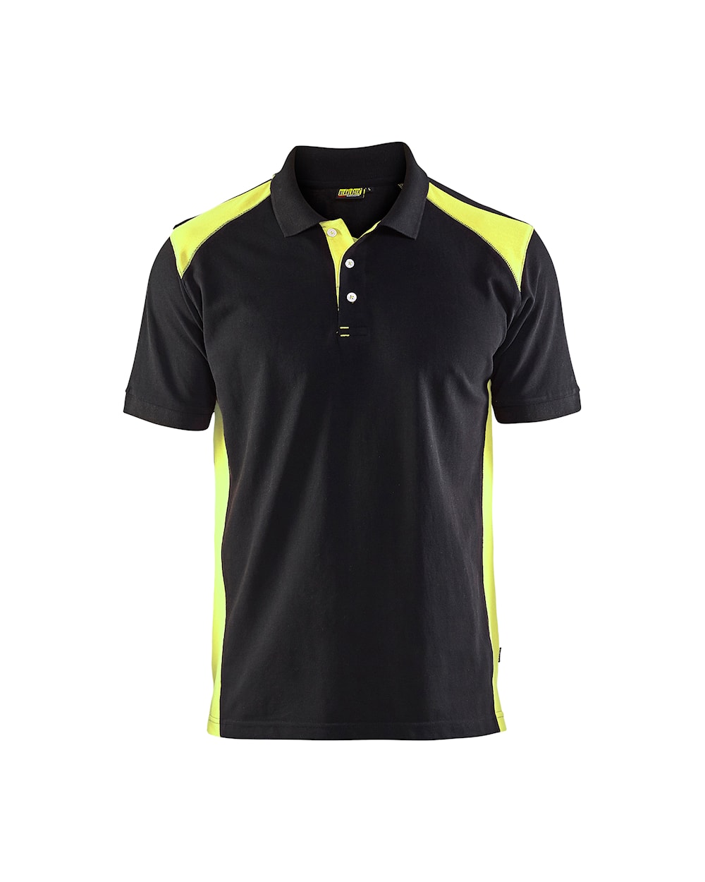 Blaklader Polo Shirt 3324 #colour_black-hi-vis-yellow