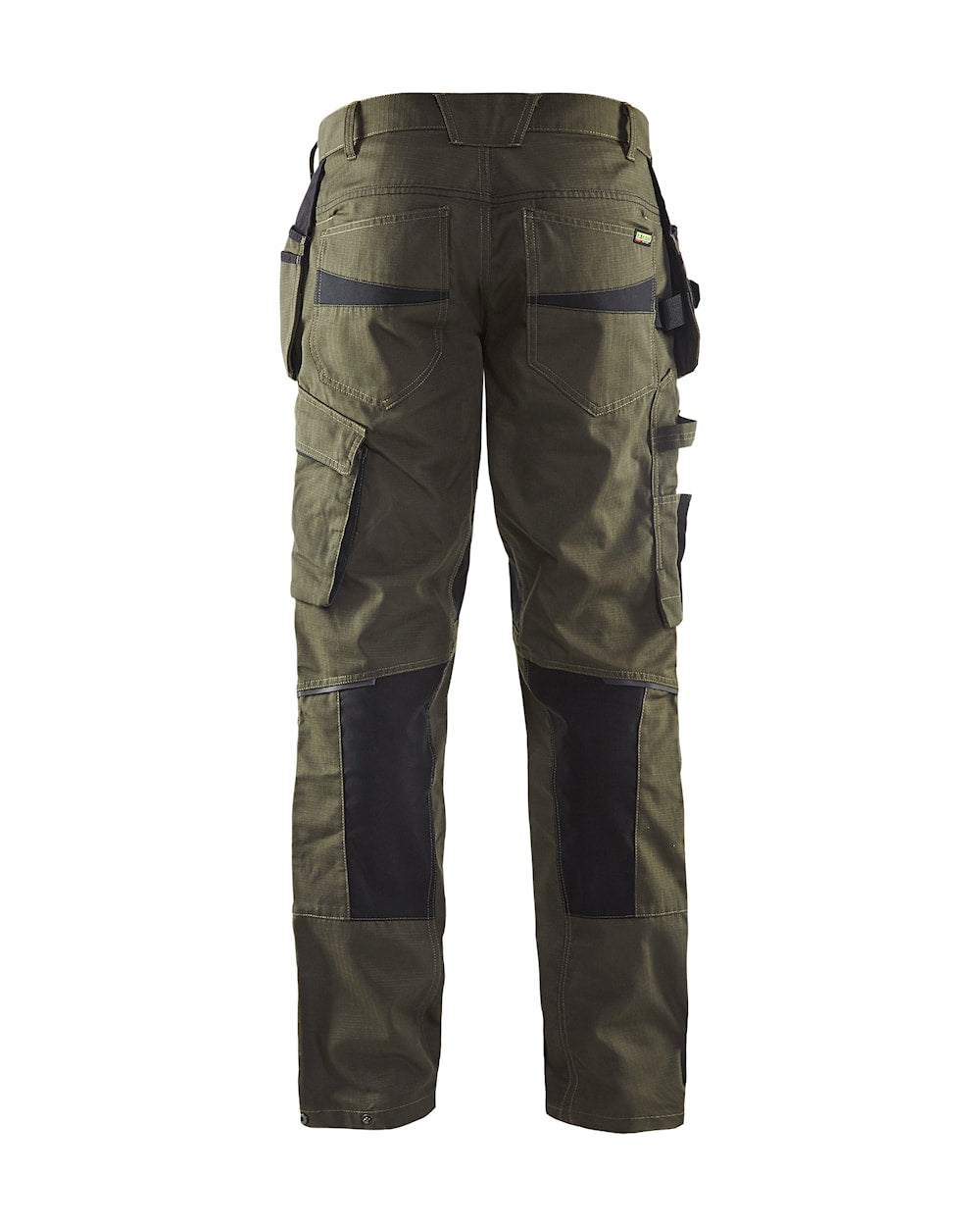 Blaklader Service Trousers with Stretch And Nail Pockets 1496 #colour_dark-olive-green-black